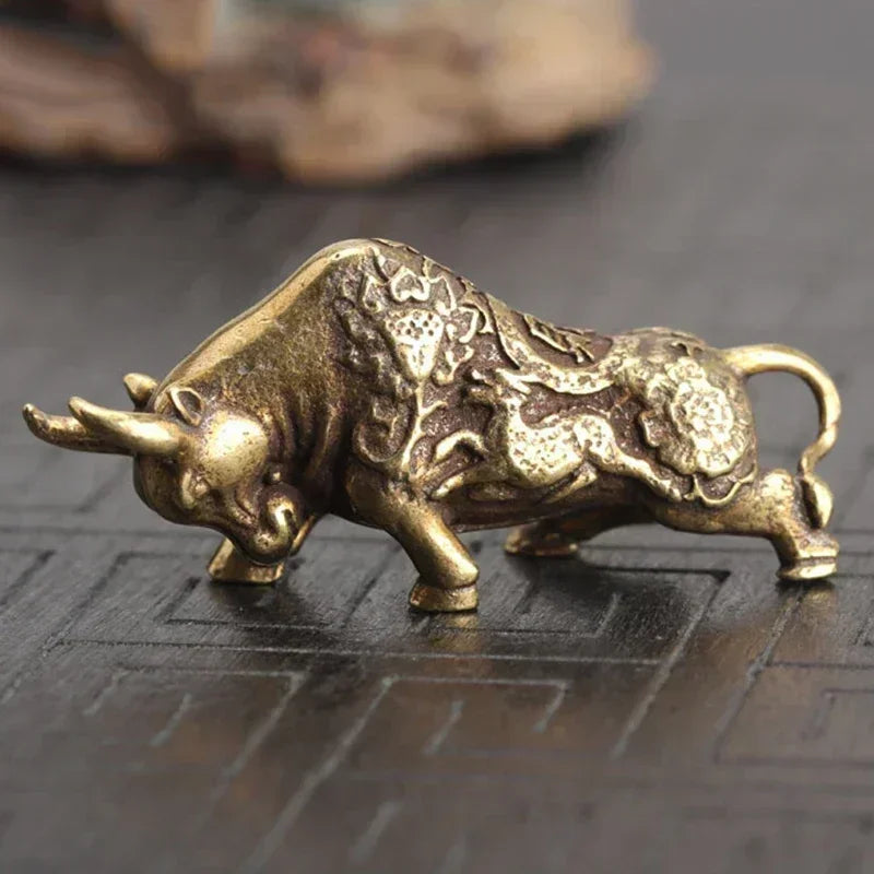 Statue Ornament Solid Brass Miniature Figurines Handmade Craft Living Room Office Home Decor Accessory Buddha Statue Pendant