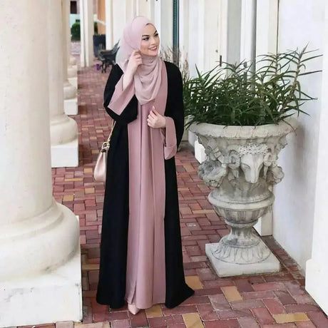 Eid Muslim Party Dress for Women Ramadan Abaya Fake 2 Piece Long Dress Morocco Vestidos Largos Dubai Turkey Robe Jalabiya 2024 - Lootquake