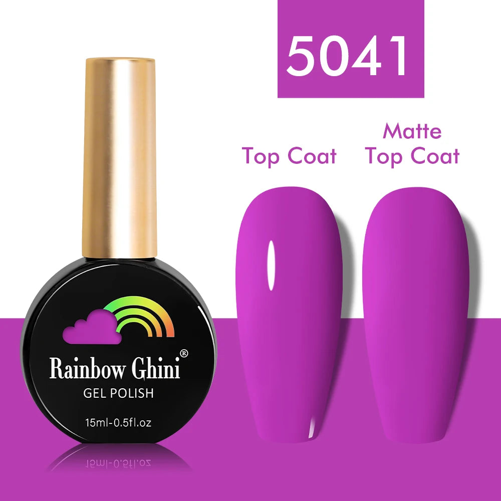 Rainbow Ghini UV LED Glitter Purple Gel Nail Polish 15ml Manicure Art Accessories Nail Glue Supplies for Professionals Varnishes