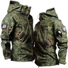 Camo Winter Tactical Sets Men Shark Skin Soft Shell Hooded Jacket+Multi-pocket Straight Cargo Pant 2Pcs Suits Waterproof Set - Lootquake