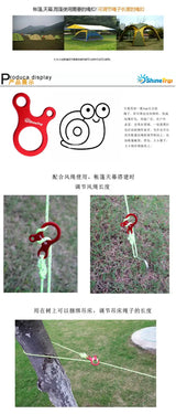 Carabiner Climbing Mountaineering 3-hole Fast Tying Anti-slip Quick Rope Tent Adjustment Buckle Outdoor Camping Survival Gear - Lootquake