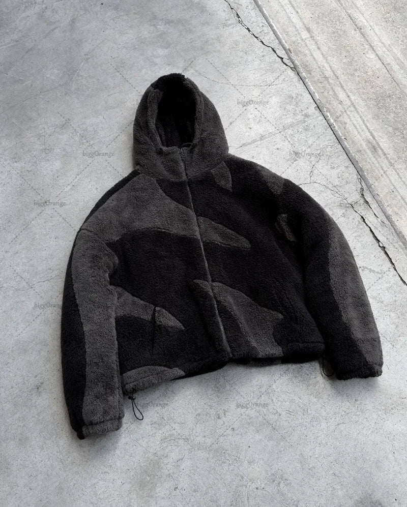 European and American Street Harajuku Clothing Hip-Hop Personality Oversized Loose Coat Retro Casual Trendy Brand Zipper Jacket - Lootquake