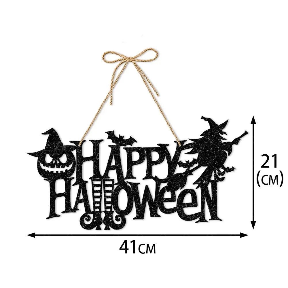7PCS/set Halloween Party Decors Pumpkin Ghost Bat Door Hanging Pendents Happy Festival  Decorations for Home