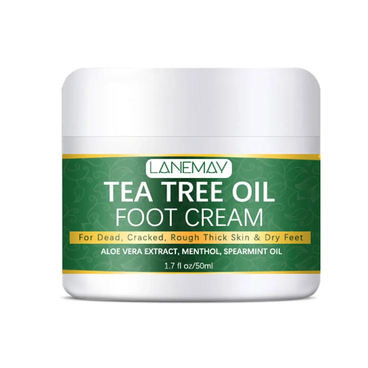Crema hidratante para pies, para pies y talones secos. Crema calmante para pies secos y agrietados con urea y aceite de árbol de té.