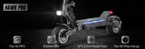 Trottinette électrique Yume Hawk Pro 6 000 W à double moteur, accélérateur au pouce, écran NFC, vitesse maximale : 85 km/h, batterie 60 V-30 AH, autonomie maximale : 100 km