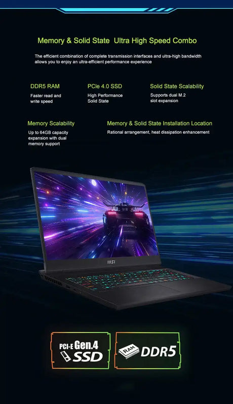MSI Alpha 17 Gaming Laptop 17.3 Inch QHD 2.5K 240Hz IPS Screen Notebook AMD Ryzen R9-7940HX 16GB 1TB RTX4070 Gaming Computer PC - Lootquake