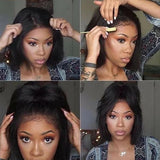 13x4 Glueless Kinky Straight Bob Wig | Ready-to-Wear | Brazilian Remy Hair | HD Transparent Lace
