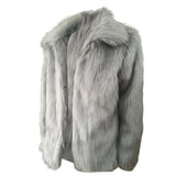 Imitation Fur Men Jacket Lapel Long Sleeve Thermal Retro Coat Windproof Fox Fur Lapel Men's Casual Slim Coat Jaqueta Motoqueiro - Lootquake