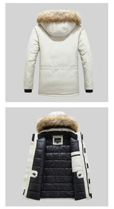 New Men Parkas Coat Windbreaker Big Pockets Wholesale Winter Parkas Men Thicken Coat Fur Hooded Jacket Overcoat Keep Warm Male - Lootquake
