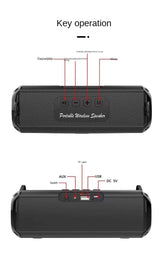 Altavoz Bluetooth portátil con audio de alta resolución, graves y agudos extendidos, altavoces inalámbricos HiFi de alta calidad y gran volumen.