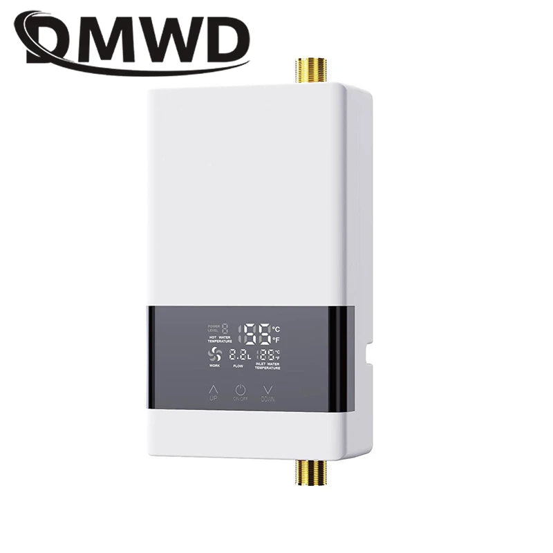 Calentador de agua eléctrico instantáneo sin tanque, control remoto, grifo de cocina, grifo de baño, ducha, ajuste de temperatura