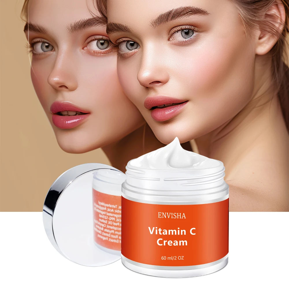 Crema facial ENVISHA Beauty Health con vitamina C, cuidado de la piel, antiarrugas, antiedad, hidratante, reduce los poros, blanquea, suaviza y reafirma.