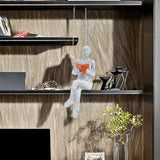 Estatua de pensadora creativa, mujer lectora artística, diseño moderno para el hogar, la oficina, estantería, mueble de TV, decoración y adorno de escritorio.
