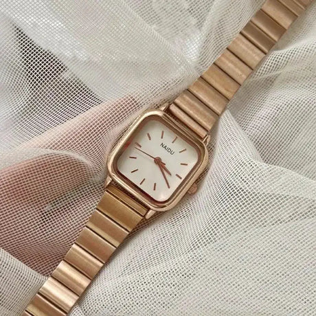 2024 Hot Brand Stainless Steel Strap Watch Women Luxury Gift Quartz Wristwatch Student Fashion Simple Square Quartz Watches - Lootquake