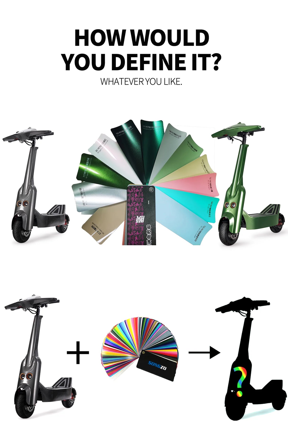 SONGZO BT1 adult electric scooter, 1400W*2 motor,60v 30Ah,folding E-scooter,11 inch tire E-Mountain Scooter