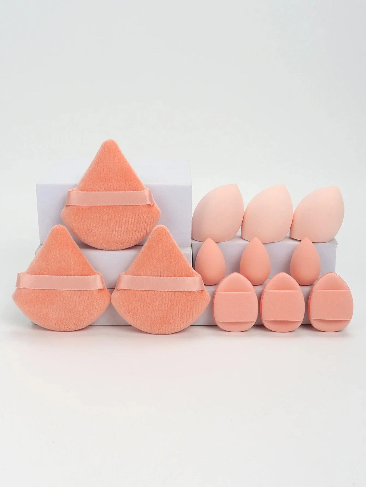 12 Piece All Purpose Makeup Sponge Set with Loose Powder Puffs Mini Air Cushion Puffs Beauty Eggs and Mini Beauty Sponges