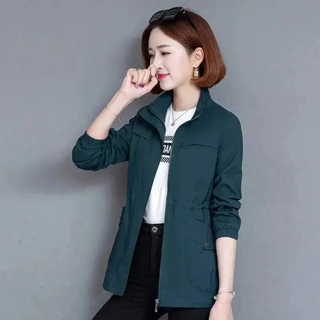 2023 New Spring Women's Jackets Causal Windbreaker Famale Thin Basic Coat Lightweight Jacket Outwear Women Clothing - Lootquake