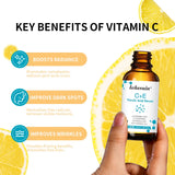 Suero facial con vitamina C, suero de vitamina CE con ácido ferúlico para mujeres, suero de vitamina E y ácido ferúlico, cuidado de la piel, suero de vitamina C para el rostro.