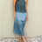 Fashion Vest Long Dress Women Summer Sleeveless o Neck Dress Summer Gradient Casual Dresses - Lootquake