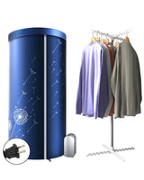 Secadora de ropa eléctrica portátil, tendedero calefactable de 1000 W, secadora de ropa de viaje con temporizador, secadora de ropa eléctrica