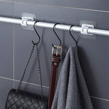 2/4 piezas de abrazaderas autoadhesivas ajustables para barra de cortina, soporte de pared para barra de cortina, sin clavos, para colgar en la pared