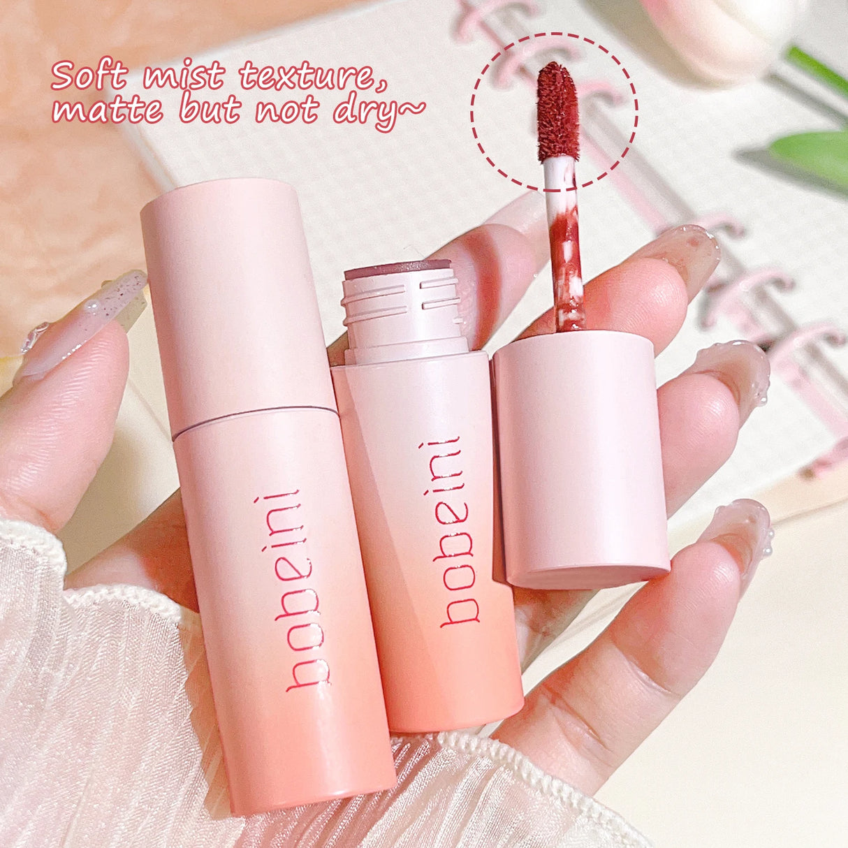 Velvet Matte Liquid Lipstick - long lasting high pigment, non-drying formula, 6 shades - perfect for everyday wear and parties