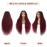 36" Ombre Goddess Locs Braids Wig | 360 Lace Front | Baby Hair | Bohemian Style
