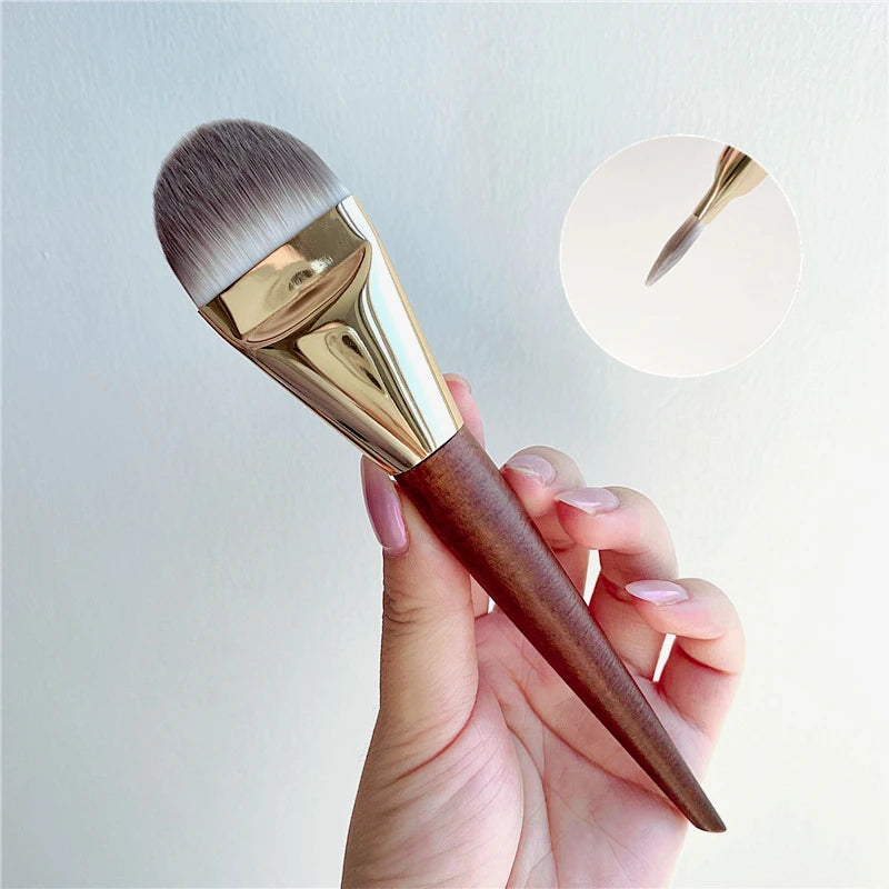 LOYBJ Brocha de base superfina, brocha profesional para base, corrector, crema, brocha de maquillaje plana, base líquida, herramientas de maquillaje facial