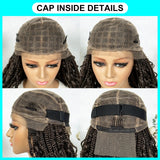 32" Natural Boho Knotless Braids Wig | HD Lace Front | Baby Hair | Synthetic