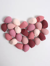 30 Beauty Eggs (Esponjas de Maquillaje) Esponja de Belleza Mixta para Base de Maquillaje, Líquida, en Crema y en Polvo Sin Impurezas, Multicolor C