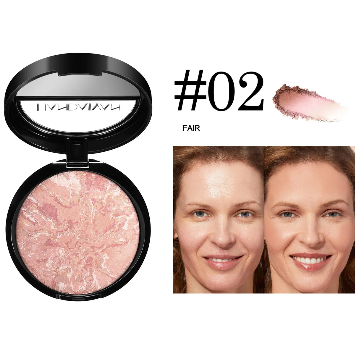 7 Colors Baked Duo Matte Finishing Powder Foundation Compact Waterproof Long Lasting Full Coverage Makeup Base Smooth Skin