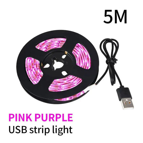 AmmToo 1-5M Plant Light Grow LED Strip 5V USB Full Spectrum Phyto LED for Greenhouse Tent Hydroponic Plants Flower Seed Lighting - Lootquake