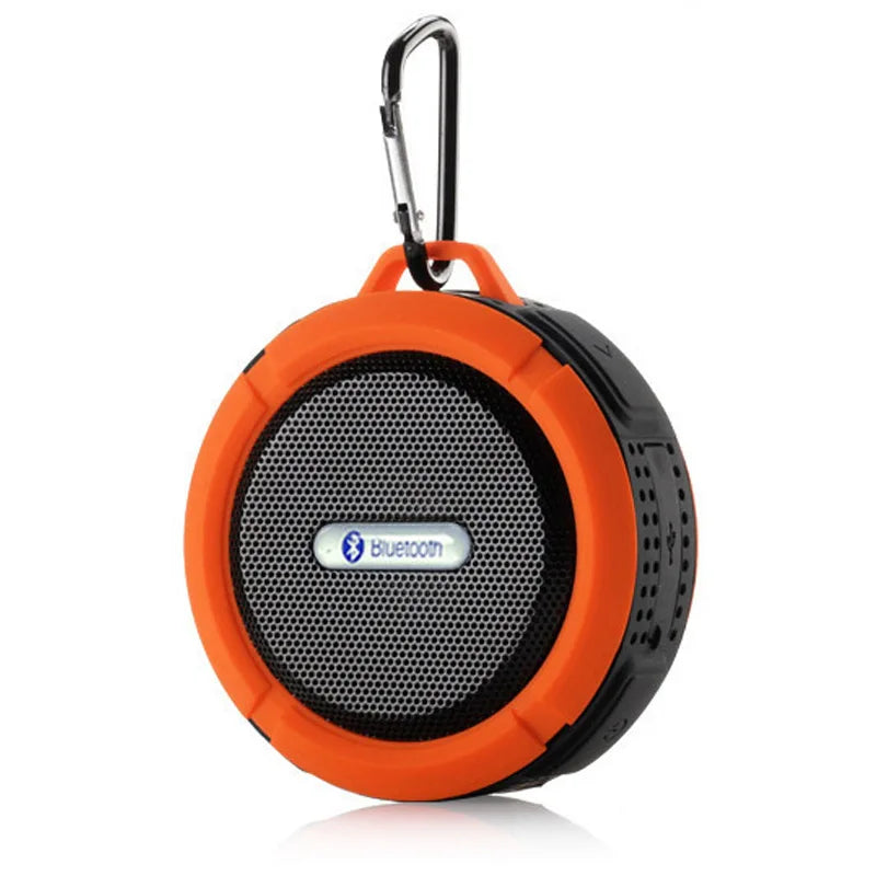 Altavoz Bluetooth inalámbrico impermeable con ventosa para deportes al aire libre, mini subwoofer para ducha, coche, teléfono inteligente, micrófono TF C6