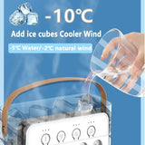 3 In 1 Fan AIr Conditioner Household Small Air Cooler LED Night Light Portable Humidifier Air Adjustment Fan Office Home Fan New