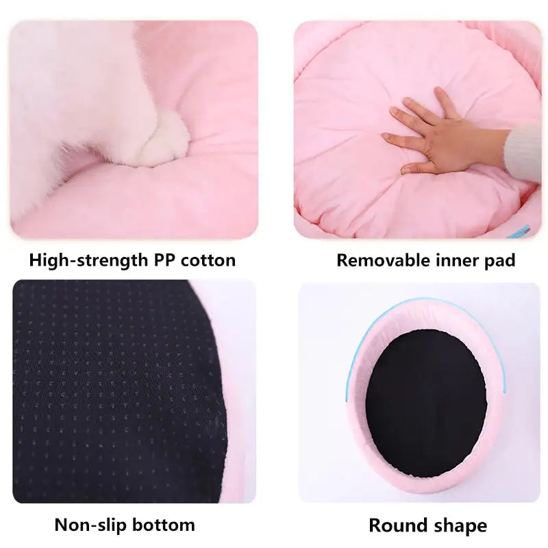 Cat House Bed Cute Cat Bed Rainbow Tent Pet Dog Sleeping Pad Winter Warm Deep Sleep Cat Nest Comfortable Breathable Cat House - Lootquake