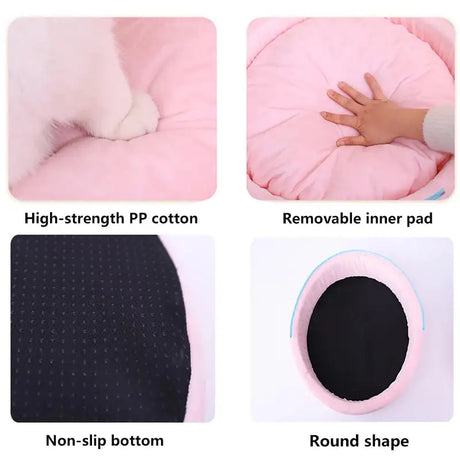 Cat House Bed Cute Cat Bed Rainbow Tent Pet Dog Sleeping Pad Winter Warm Deep Sleep Cat Nest Comfortable Breathable Cat House - Lootquake