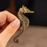 Brass Seahorse Sculpture Copper Seahorse Statue Mascot Exquisite Crafts Ornaments Office Decoration Business Gift