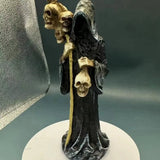 Statue de la Sainte Mort debout, figurine décorative de la Mort, Faucheuse tenant un crâne, statue d'autel pour Halloween