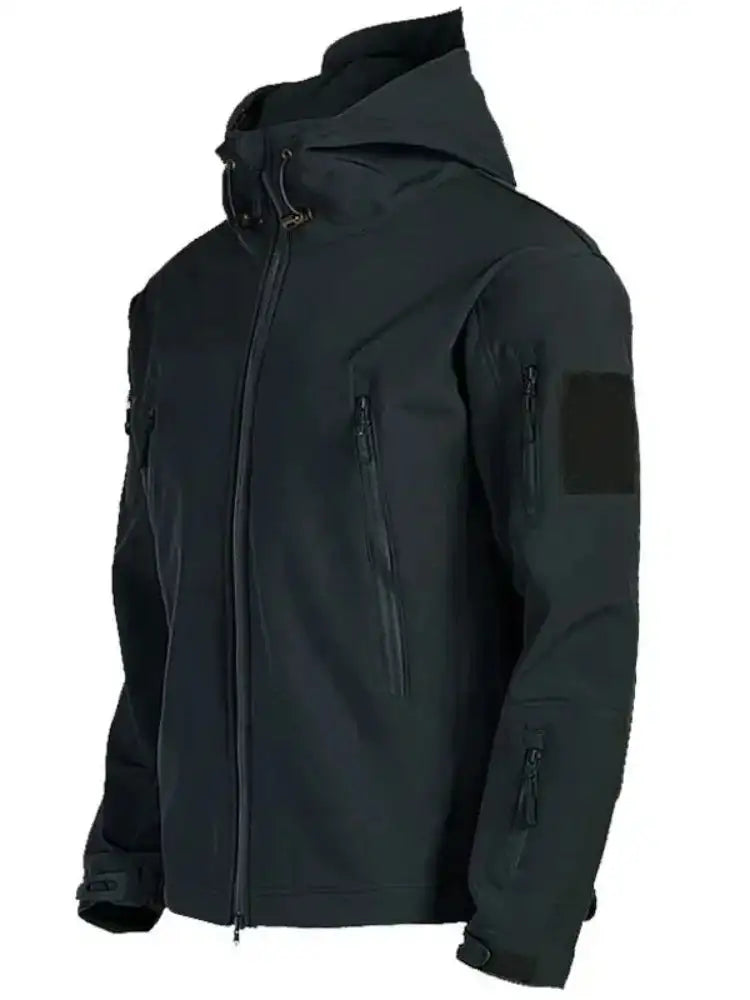 2024 New Outdoor Jackets Men Shark Skin Soft Shell Tactical Waterproof Windbreaker Jacket Mens Hooded Bomber Coats Hiking - Lootquake