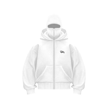 American Fashion Trend Joker Zipper Hoodie Men Street Y2K Hip Hop Fleece Padded Sweatshirt Unisex Casual Loose Punk Rock Hoodie - Lootquake