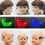 Labubu Bjd Led Punk Glasses Labubu Doll 3-Color Luminous Glasses Cool Night Light Future Technology Glasses Mini Edition