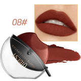 Lip-shaped lipstick seal Sip into makeup lazy blush lipstick Matte makeup effect Moisturizing lip gloss Waterproof non-stick cup