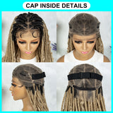 28" Curly Knotless Box Braids Wig | Full Lace | Baby Hair