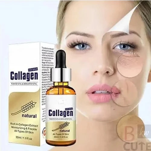 Suero de colágeno 100 % puro de 30 ml, hidratante, reparador de la piel, blanqueador, antiarrugas, tratamiento facial para el acné.