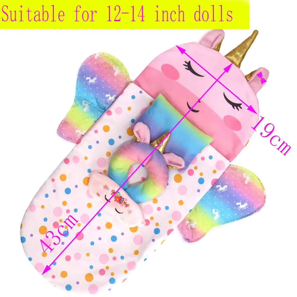 Mochila de moda para muñecas americanas de 15 a 18 pulgadas, asiento de seguridad, manta y saco de dormir, regalo para niñas.