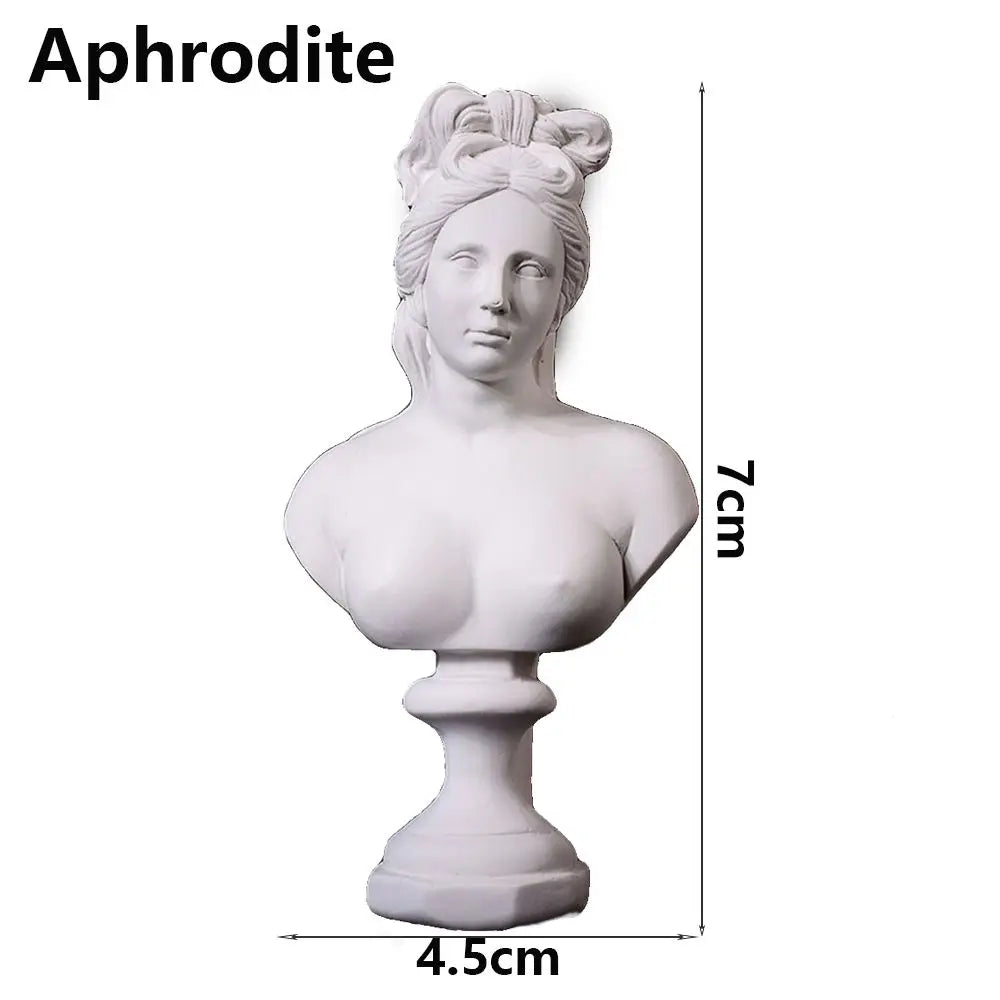 Miniature Desktop Ornament Home Decor Gypsum Portraits Greek Mythology Figurine Famous Sculpture Plaster Bust Statue