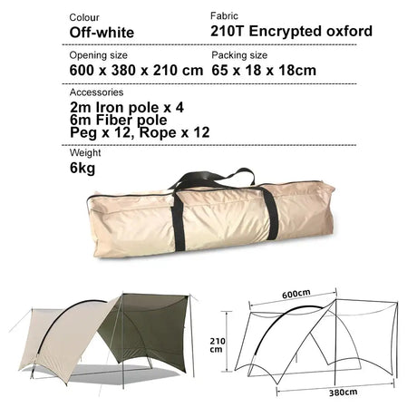 Large Camping Dome shelter Fire shelter Bull shelter type tent oversized habi tarp shelter Habitat Tunnel type Camping Shelter - Lootquake