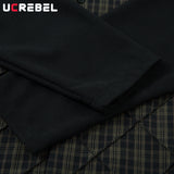 Plaid Spliced Fake Two Pieces Shirts Mens High Street Spring Loose Single Breasted Long Sleeve Lapel Shirts Shirts Men - Lootquake
