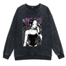 Anime Nana Osaki Round Neck Washed Pullover Casual 100% Cotton Men Women Hip Hop Harajuku Streetwear Vintage Sweatshirt - Lootquake