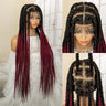 36" Big Knotless Box Braided Full Lace Wig | Cornrow Braiding Wig | Baby Hair | Synthetic Braids | For Women